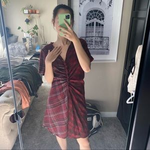 Acne studios patchwork wool/tweed dress